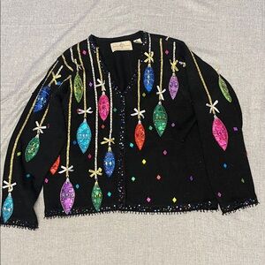Colorful Ornament Sweater. Vintage Philip and Jane Gordon